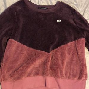 Size XL purple furry comfy sweater